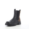 Boots noires léopard